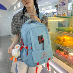 Female Large Capacity Travel Backpack Waterproof Nylon Schoolbag