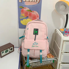 Female Large Capacity Travel Backpack Waterproof Nylon Schoolbag