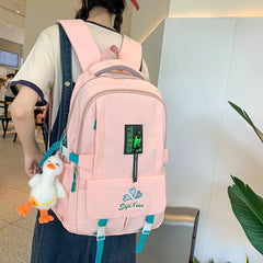 Female Large Capacity Travel Backpack Waterproof Nylon Schoolbag