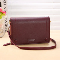 Women's Soft Leather Messenger Purse with Large Capacity