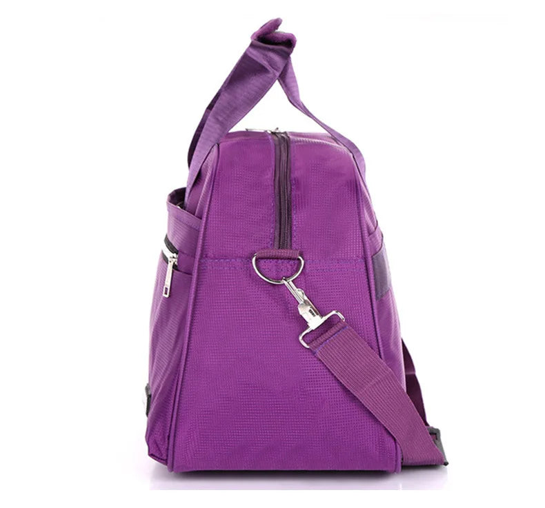 Female Large Capacity Nylon Travel Bag Weekend Duffle Bag