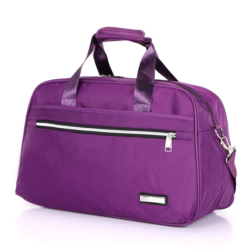 Female Large Capacity Nylon Travel Bag Weekend Duffle Bag
