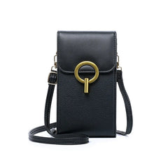 Women's Large Phone Messenger Bag Contrast Stitching Purse