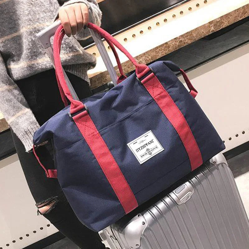 Female Large Capacity Travel Bag Weekend Suitecase Overnight Carry-ons Side Gym