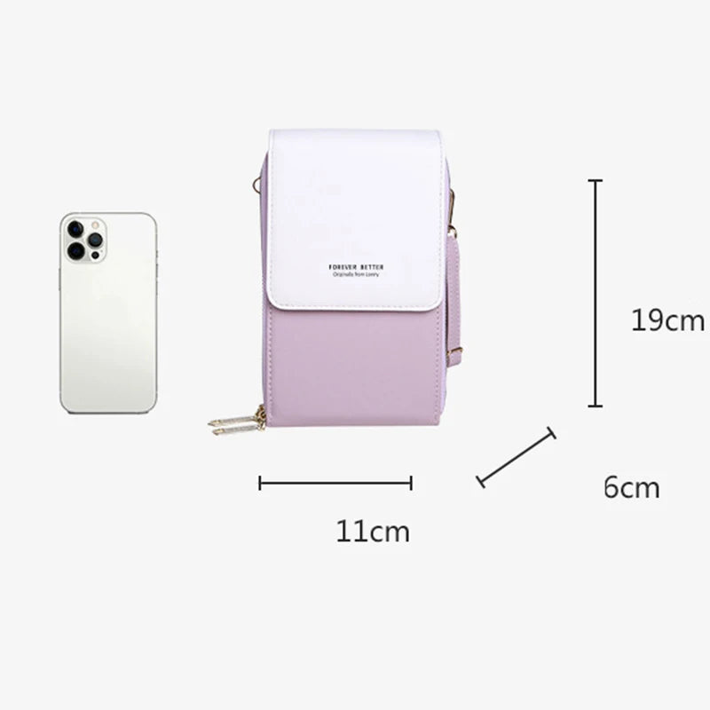 Women's Multifunctional Leather Crossbody Phone Bag