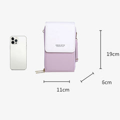 Women's Leather Crossbody Phone Bag Multifunction Purse
