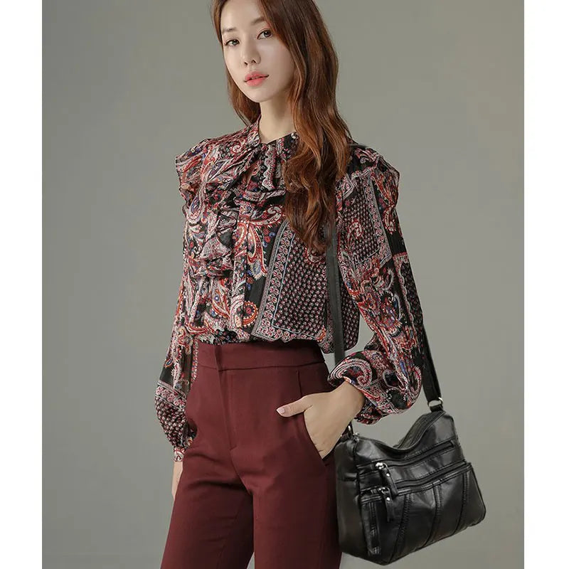 Vintage Leather Shoulder Bag for Women Crossbody Messenger Handbags