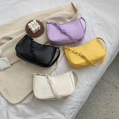 Retro Chain Handbag Women Totes Shoulder Bag Lady Zipper Soft