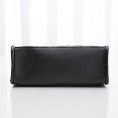 Embroidered Checkered Crossbody Bag with Lock for Women