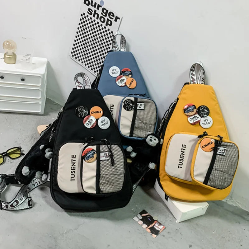 Travel Crossbody Bag Men Women Casual Chest Bag Schoolbags