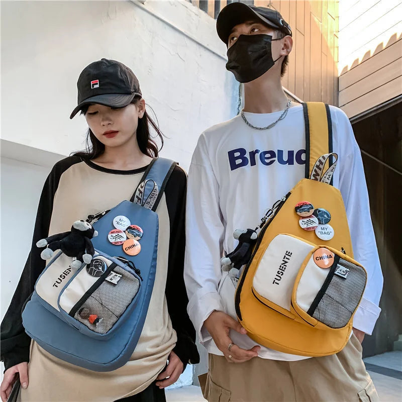 Travel Crossbody Bag Men Women Casual Chest Bag Schoolbags