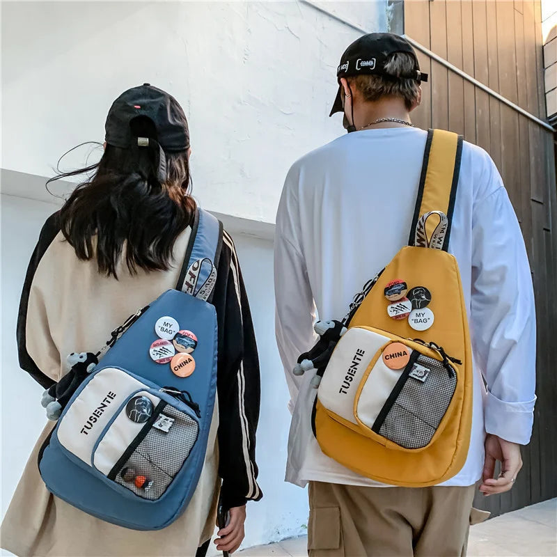 Travel Crossbody Bag Men Women Casual Chest Bag Schoolbags