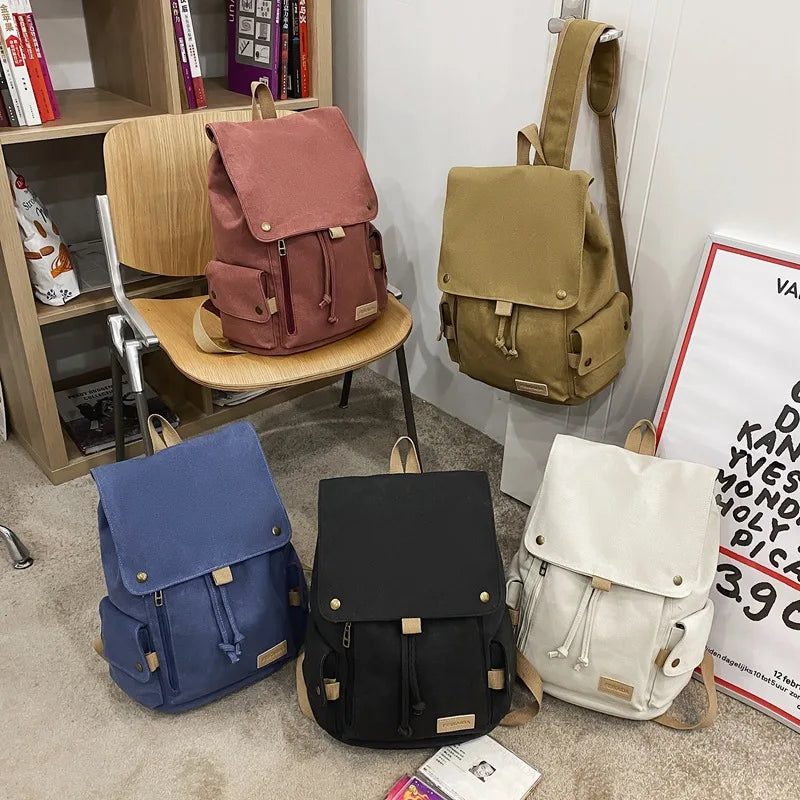 Travel Canvas Bag College Backpack School Laptop Women Backpack