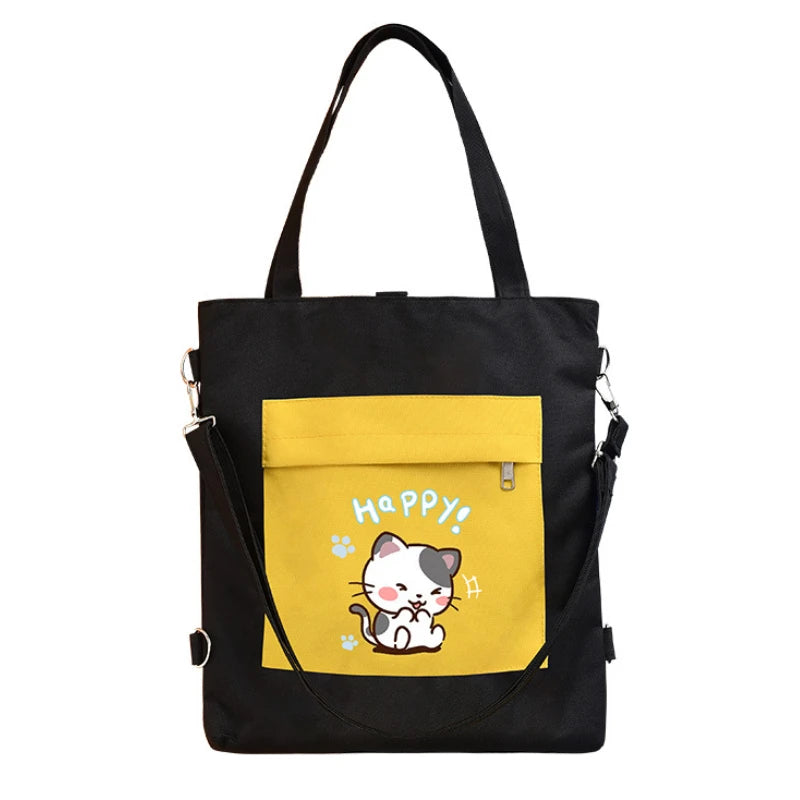 Female Messenger Canvas Bags Student Large Capacity Shoulder Bag