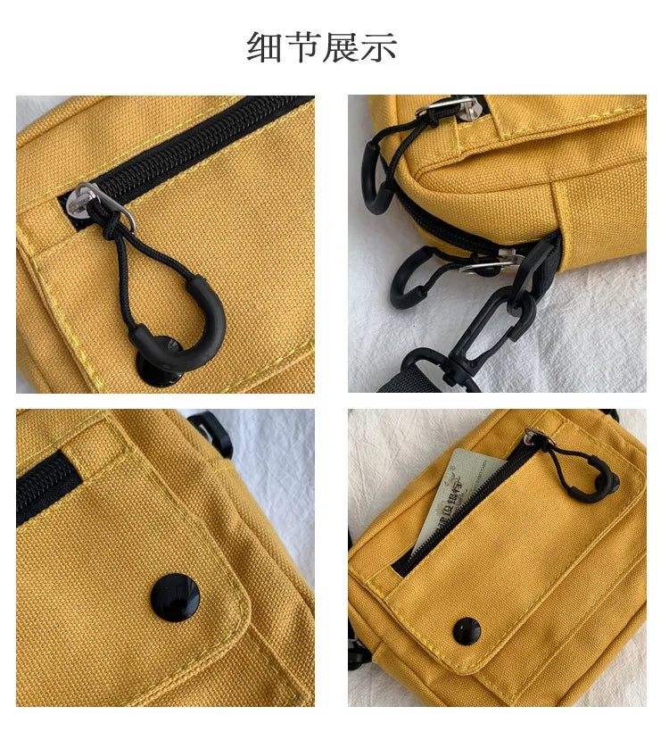 Female Messenger Crossbody Student Bags Women Canvas Bag