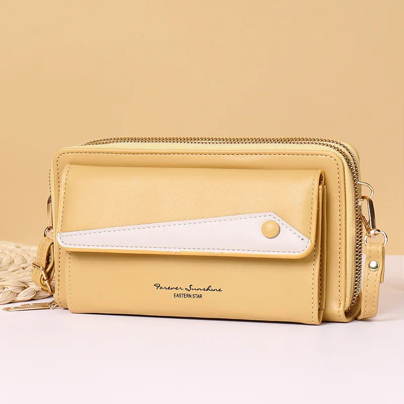 Female Mobile Phone Purse Crossbody Bags Women Large Capacity Leather Handbag