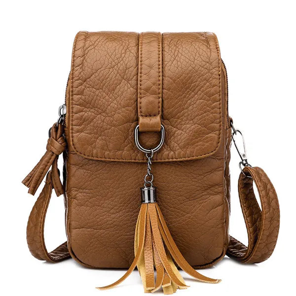 Women's Retro Cross-body Bag Soft Leather Single Shoulder Bag