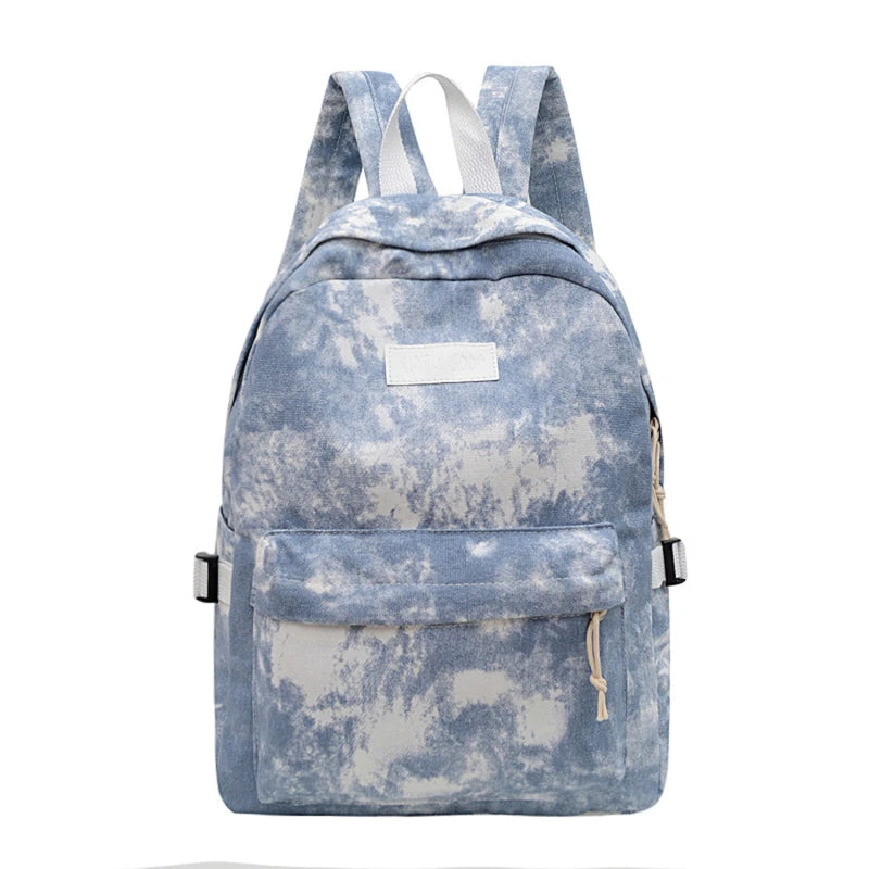 Casual Nylon Backpack for Women - Solid School Bag