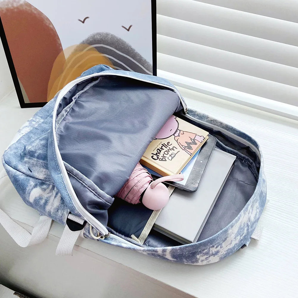 Nylon Backpack Casual Women Shoulder Bag for Teenage Girl