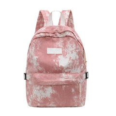 Casual Nylon Backpack for Women Solid School Bag