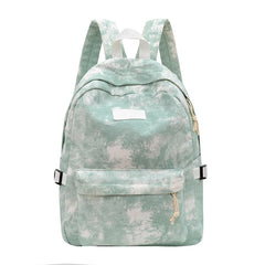 Casual Nylon Backpack for Women Solid School Bag