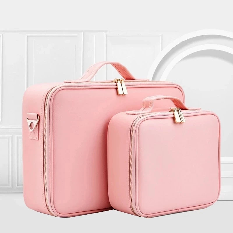 Female Makeup Bag Organizer Professional Artist Case Travel Beauty Cosmetic Box