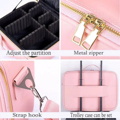 Female Makeup Bag Organizer Professional Artist Case Travel Beauty Cosmetic Box