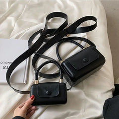 Female Leather Pillow Tote Handbag Box Clutch Solid Girl Holiday Bag