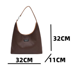 Women's Plaid Shoulder Bag Soft Leather Tote Bag