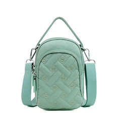 Women's Plaid Waist Pack Nylon Phone Pouch Travel Bag