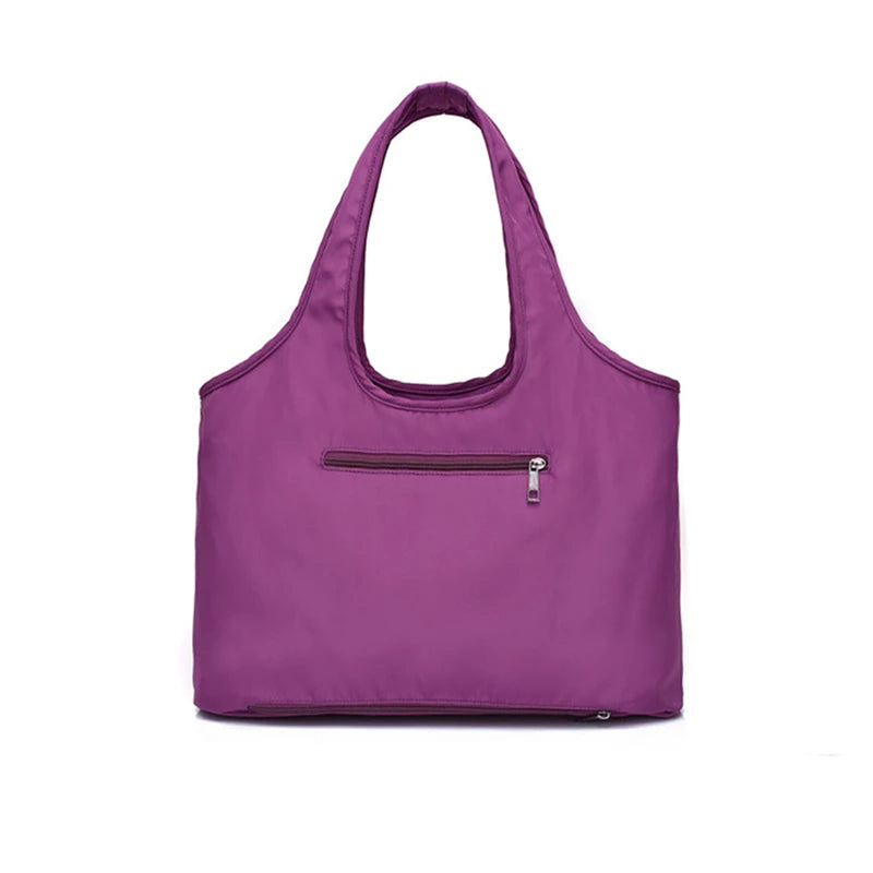 Female Portable Foldable Dumplings Handbag Lightweight Shopper Bag