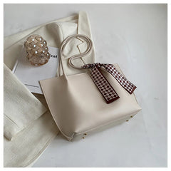 Female Pure Shopper Bag Soft Leather Tote Bag Stylish Handbags