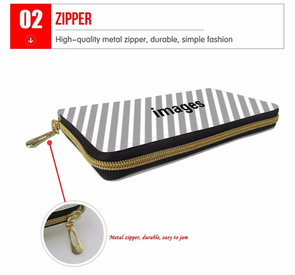 Floral Print Corgi Dog Wallet Large Capacity Leather Lady Coin Purse
