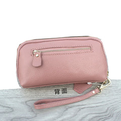 Female Real Cowhide Leather Cosmetic bag Women clutch bag Mobile Phone bag