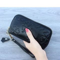 Female Real Cowhide Leather Cosmetic bag Women clutch bag Mobile Phone bag