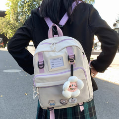 Transparent Female School Bag with Pocket, Multifunction Women Backpack
