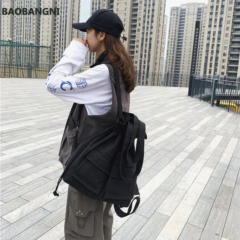 Nylon Travel Backpack Women Mochilas Sac A Dos Ladies Laptop Rucksack Men Bag Pa