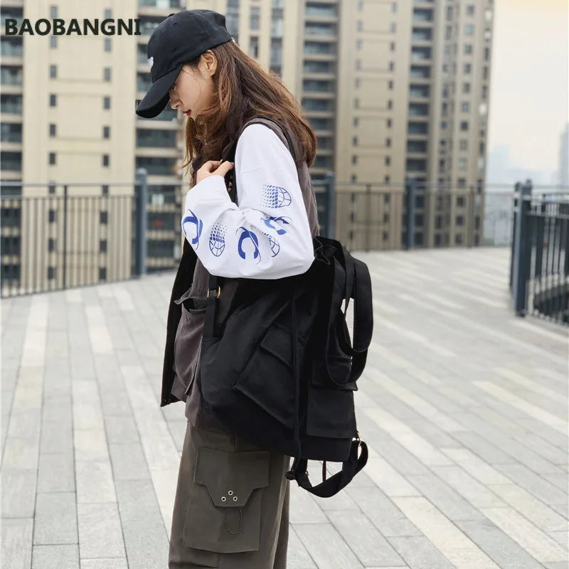 Nylon Travel Backpack Women Mochilas Sac A Dos Ladies Laptop Rucksack Men Bag Pa