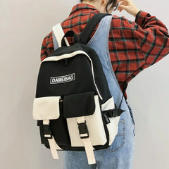 Nylon School Shoulder Bag Teen Girls Backpack Waterproof Women Schoolbag