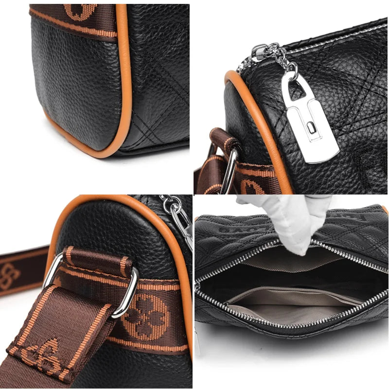 Leather Shoulder Bag Women Handbags High Soft Cowhide Messenger Bag