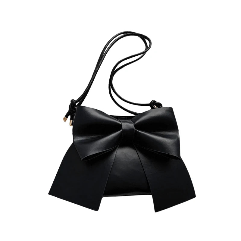 Women's Solid Bowknot Tote Handbag White/Blue/Black