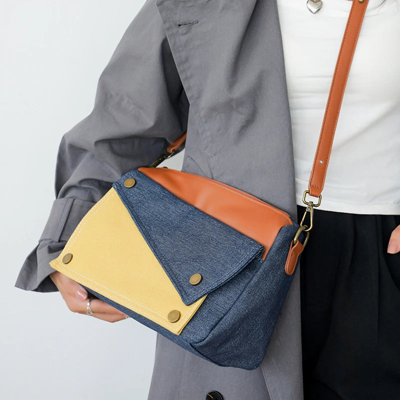 Female Shoulder Bag Denim Crossbody Bags Multifunction Tote Bags Women Bag High