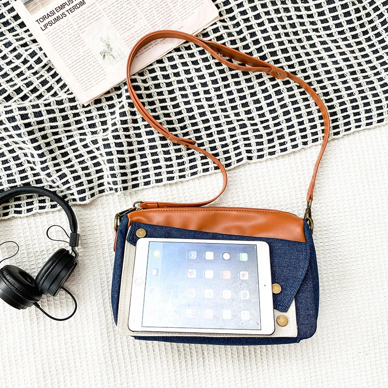 Female Shoulder Bag Denim Crossbody Bags Multifunction Tote Bags Women Bag High