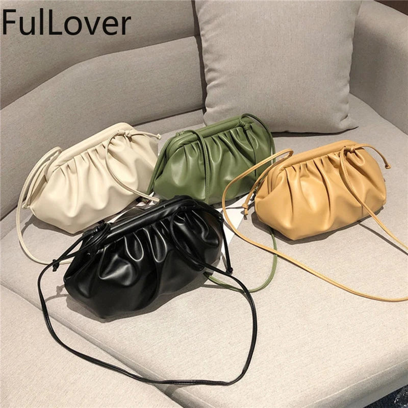 Female Shoulder Bag Pu Leather Crossbody Bags Dumpling Bags