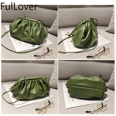 Female Shoulder Bag Pu Leather Crossbody Bags Dumpling Bags