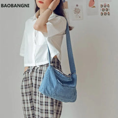 Female Shoulder Bag Summer Cowboy Crossbody Bags Multifunction Tote Bags Women B