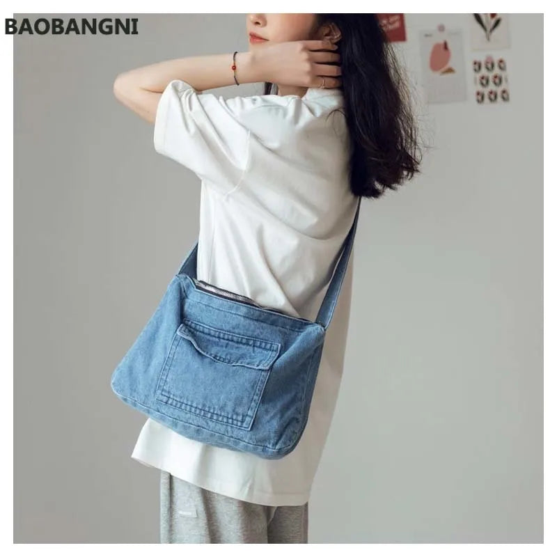 Female Shoulder Bag Summer Cowboy Crossbody Bags Multifunction Tote Bags Women B
