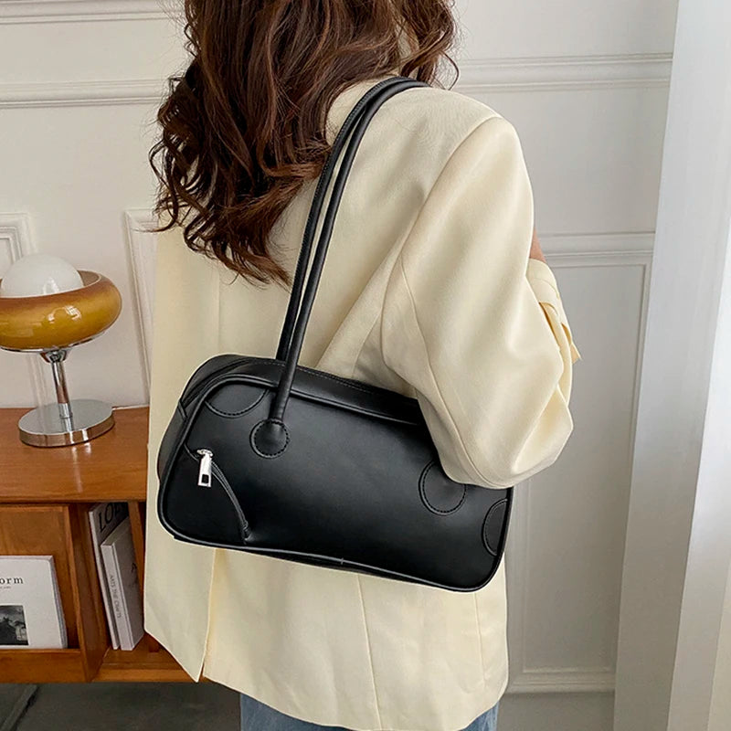 Vintage PU Leather Women's Shoulder Bag
