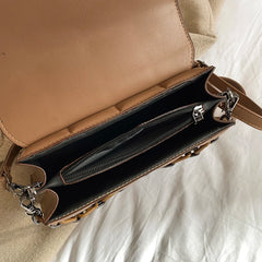 Small Square Bag Tote PU Leather Women's Handbags Solid Shoulder Bags for Women