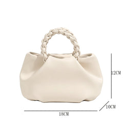 Women Clouds Shoulder Bag Soft Leather Chain Crossbody Bag